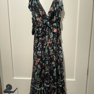 Floral Black Maxi Dress